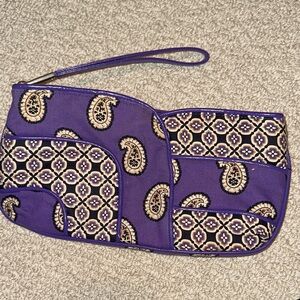 Vera Bradley Purple Paisley Wristlet